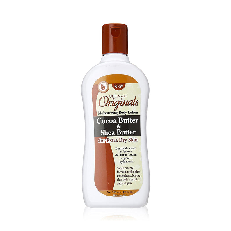 AFRICA'S BEST ULTIMATE ORIGINALS Cocoa Butter & Shea Butter Body Lotion for Extra Dry Skin 12oz