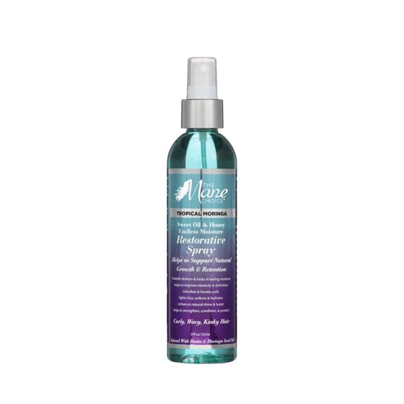 THE MANE CHOICE Tropical Moringa Sweet Oil & Honey Endless Moisture Restorative Spray 8oz