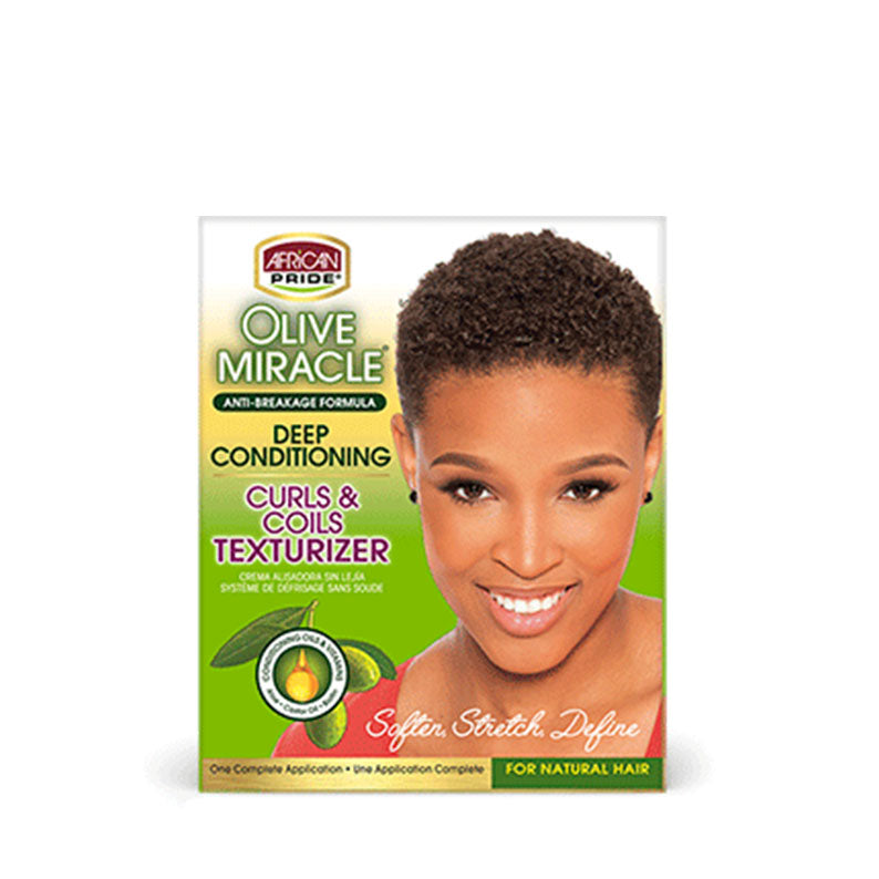 AFRICAN PRIDE Olive Miracle Curls & Coils Texturizer Kit