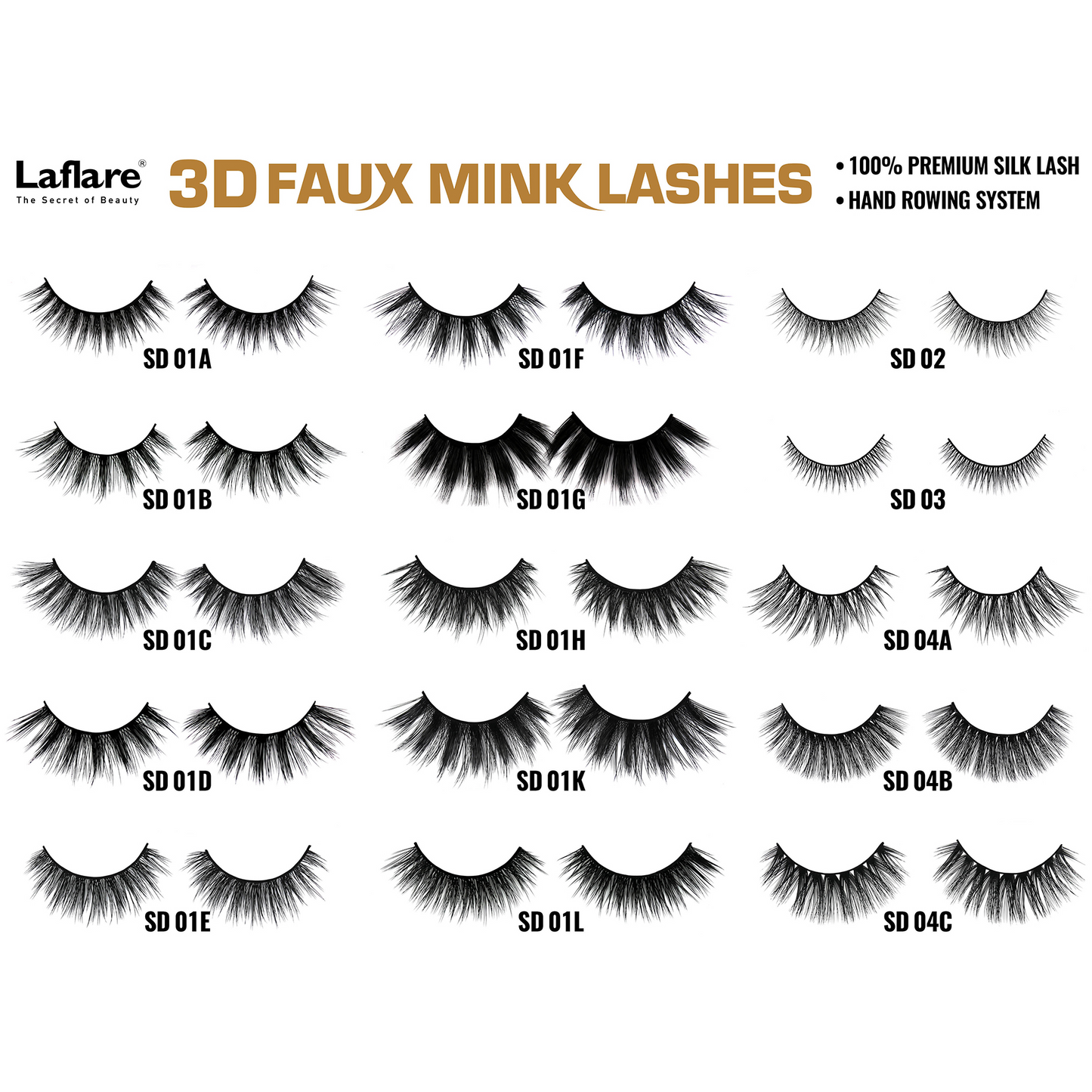 LAFLARE 3D FAUX MINK LASHES - SD04C