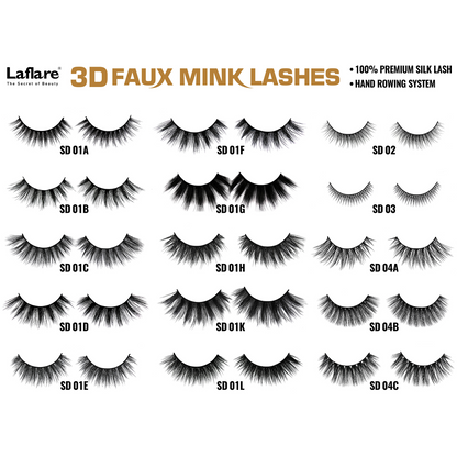 LAFLARE 3D FAUX MINK LASHES - SD01B
