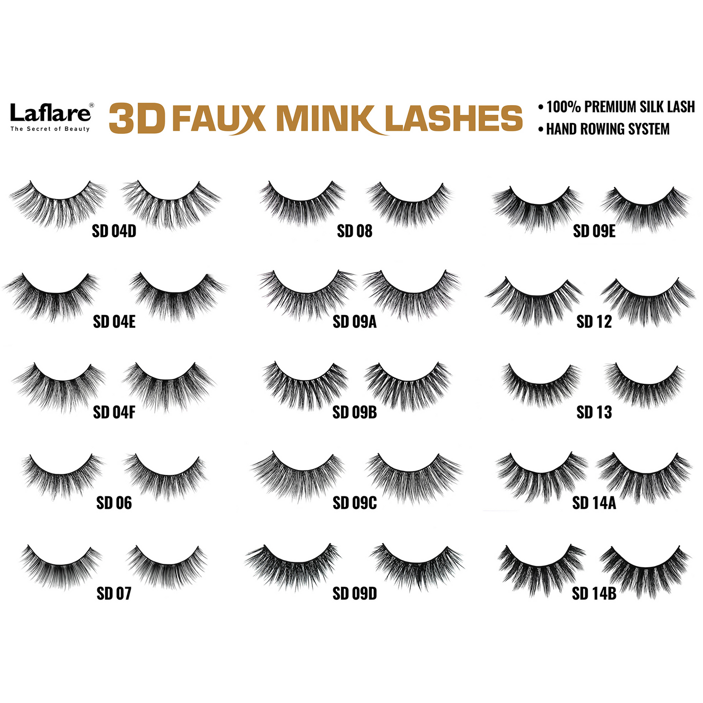 LAFLARE 3D FAUX MINK LASHES - SD24K