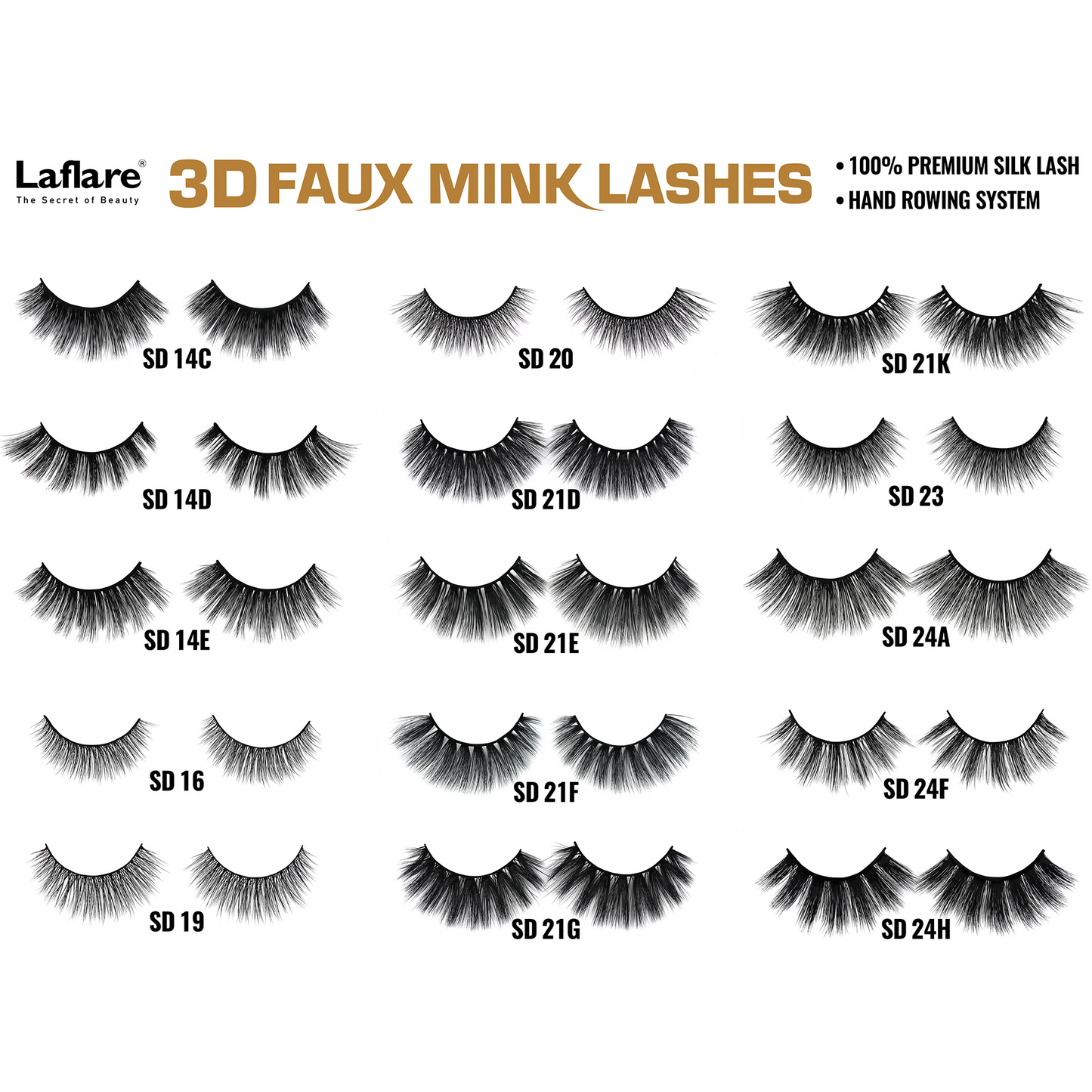 LAFLARE 3D FAUX MINK LASHES - SD01B
