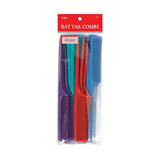 ANNIE 12 Rat Tail Combs SET #17