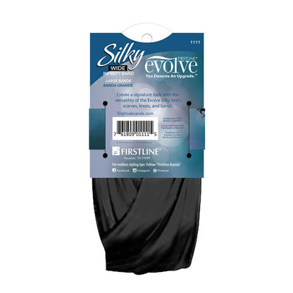 FIRSTLINE EVOLVE® SILKY WIDE INFINITY BAND, BLACK #1111