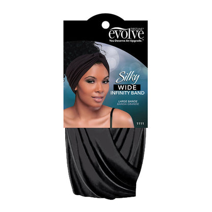 FIRSTLINE EVOLVE® SILKY WIDE INFINITY BAND, BLACK #1111