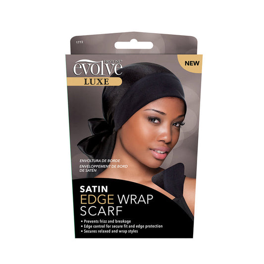 FIRSTLINE EVOLVE® SATIN EDGE WRAP SCARF, BLACK #1772