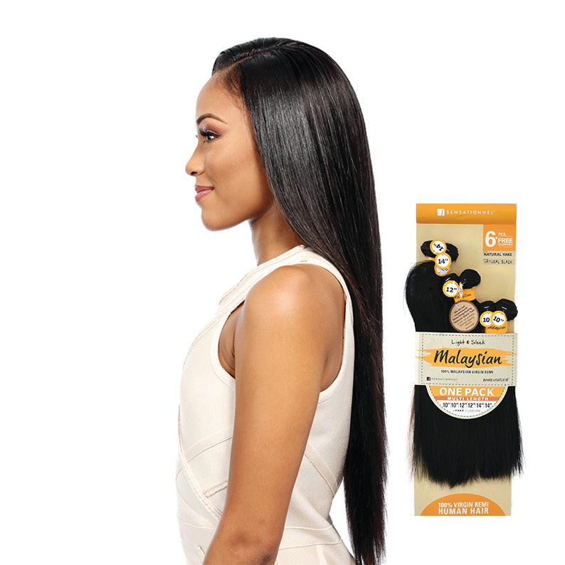 SENSATIONNEL BARE & NATURAL Malaysian Natural Yaki One Pack Multi Length 6pcs