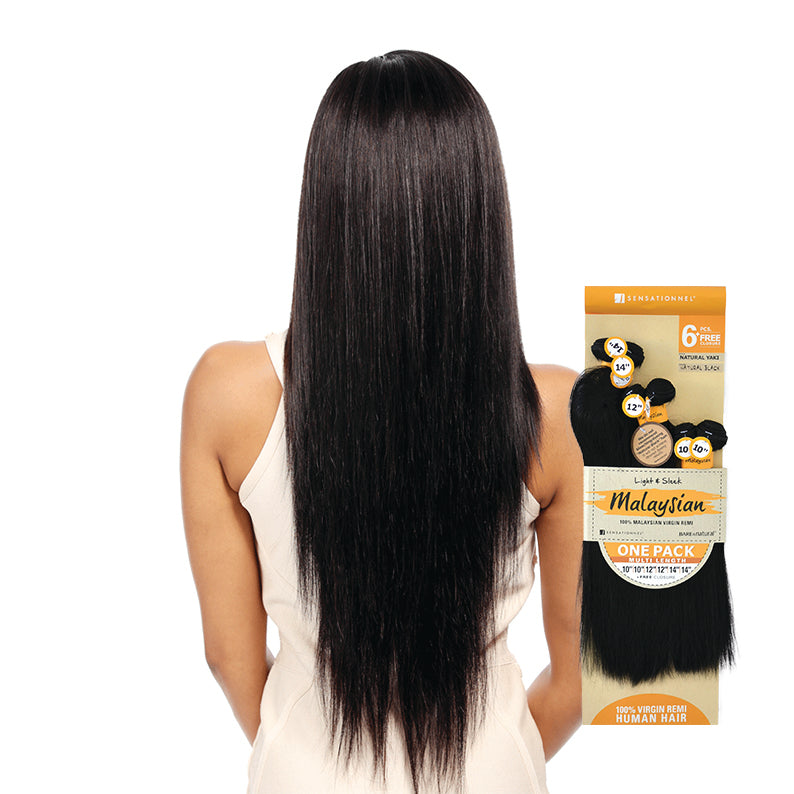 SENSATIONNEL BARE & NATURAL Malaysian Natural Yaki One Pack Multi Length 6pcs