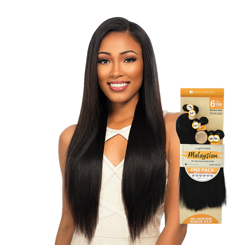 SENSATIONNEL BARE & NATURAL Malaysian Natural Yaki One Pack Multi Length 6pcs