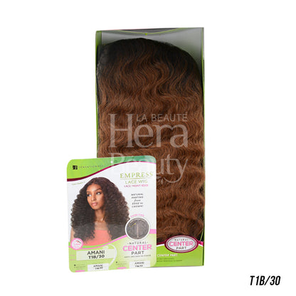 SENSATIONNEL 100% Premium Fiber Lace Front Wig Edge Center Part AMANI