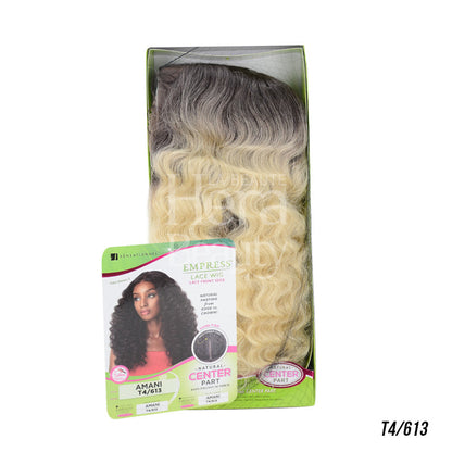 SENSATIONNEL 100% Premium Fiber Lace Front Wig Edge Center Part AMANI