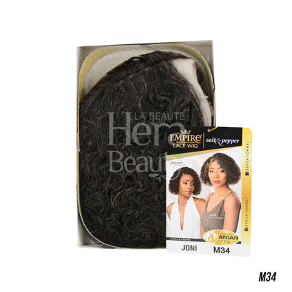 SENSATIONNEL Empire 100% Human Hair Salt & Pepper Lace Wig JONI