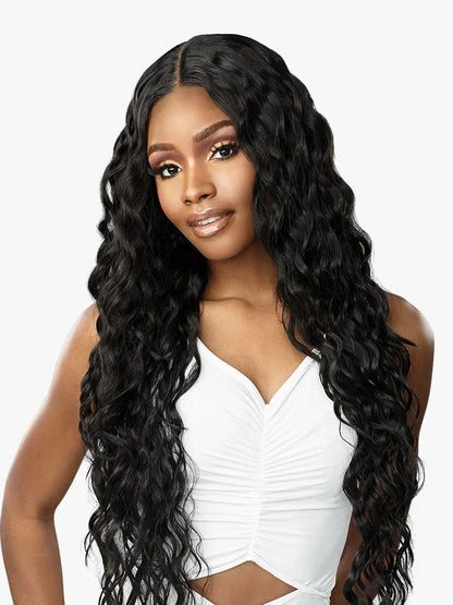 Sensationnel Butta Human Hair Blend HD Front Lace Wig - LOOSE CURLY 32