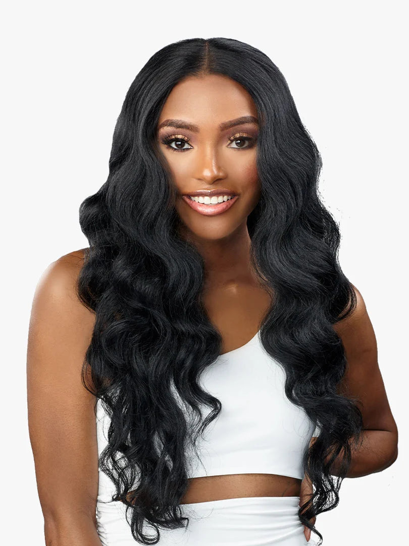 Sensationnel Human Hair Blend Butta HD Lace Front Wig - CURLY BODY 26