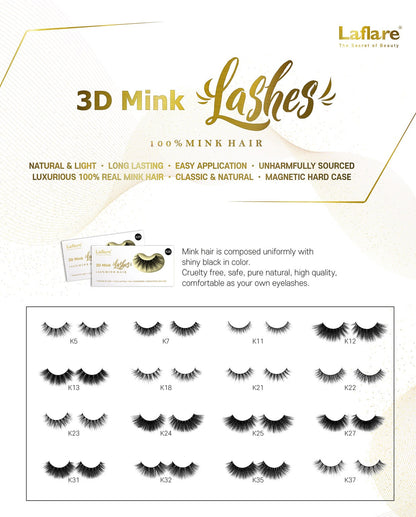 LAFLARE 3D FAUX MINK LASHES - K23