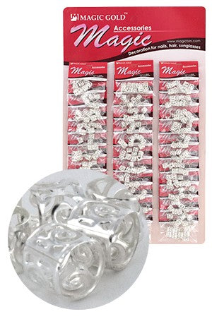 Silver Hair & Nail Ring Bead pk of 10 pieces