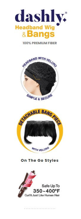 SENSATIONNEL DASHLY HEADBAND WIG & BANG - UNIT 1