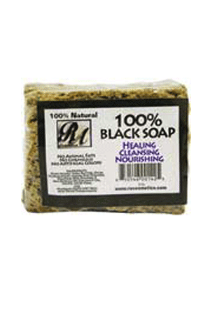 RA Cosmetics 100% Black Soap Bar 5oz