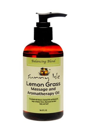Sunny Isle Massage & Aromatherapy Oil [Lemon Grass] 8oz