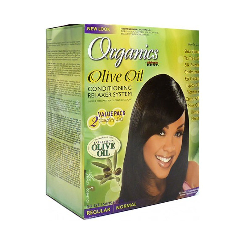AFRICA'S BEST ORGANICS OLIVE OIL CONDITIONING RELAXER SYSTEM REGULAR 2 APP