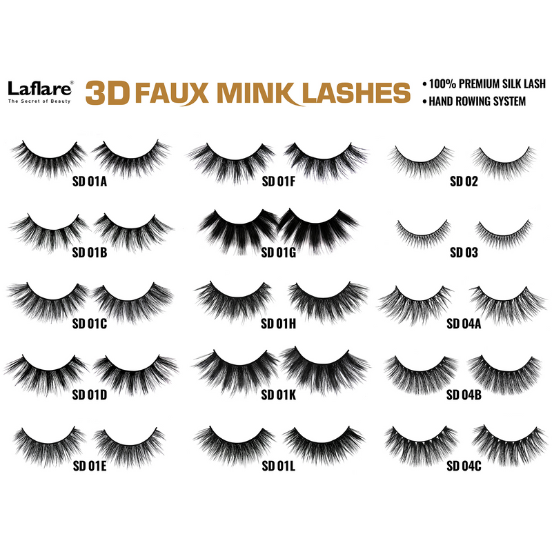 LAFLARE 3D FAUX MINK LASHES - SD24A