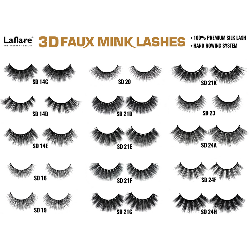 LAFLARE 3D FAUX MINK LASHES - SD24A