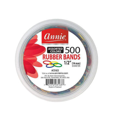 ANNIE 500 Rubber Bands ASSORTED COLOR #3163