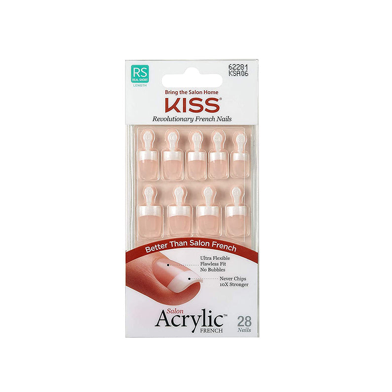 KISS Salon Acrylic French 28 Nails