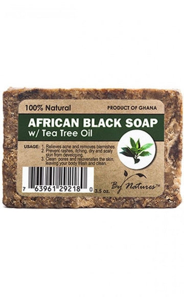 By Natures African Black Soap-Tea Tree Oil(3.5oz)