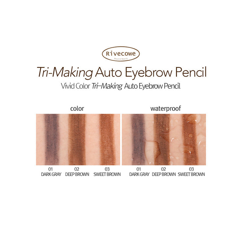 RIVECOWE Tri-Making Auto Eyebrow Pencil
