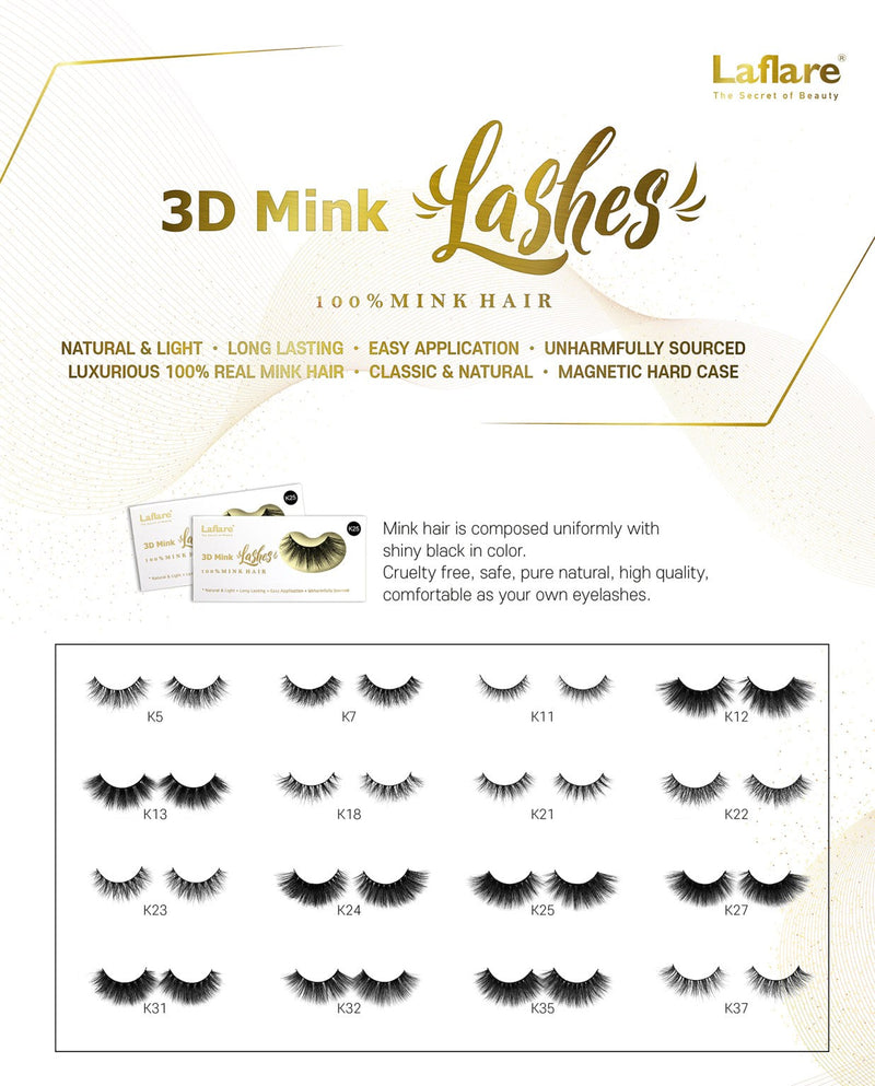 LAFLARE 3D FAUX MINK LASHES - K27